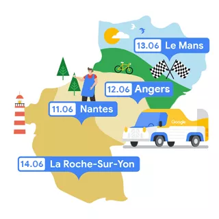Carte Région pays de la Loire - Google Ateliers Numériques